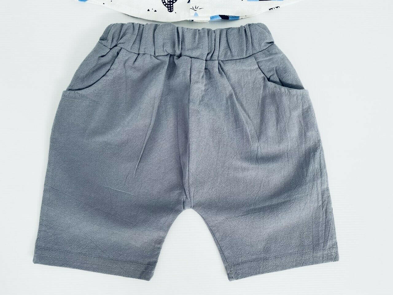 Boys' 2-Piece Blue Teepee Tent & Cactus Print Shirt and Shorts Set - MARIGOLD 