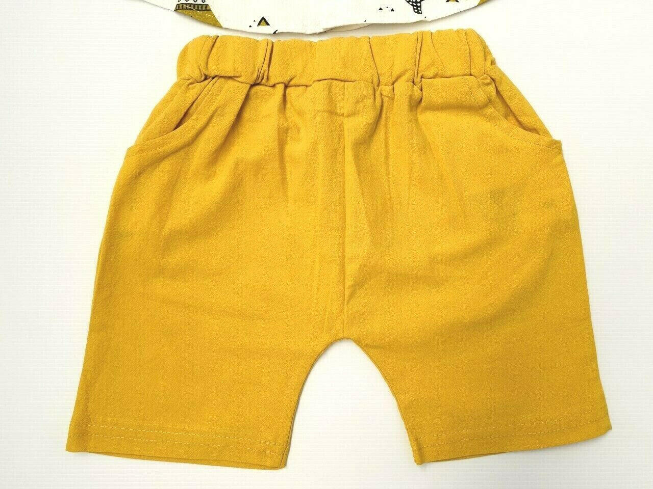 Boys Teepee Tent Cactus Print Shirt and Shorts Set - MARIGOLD 