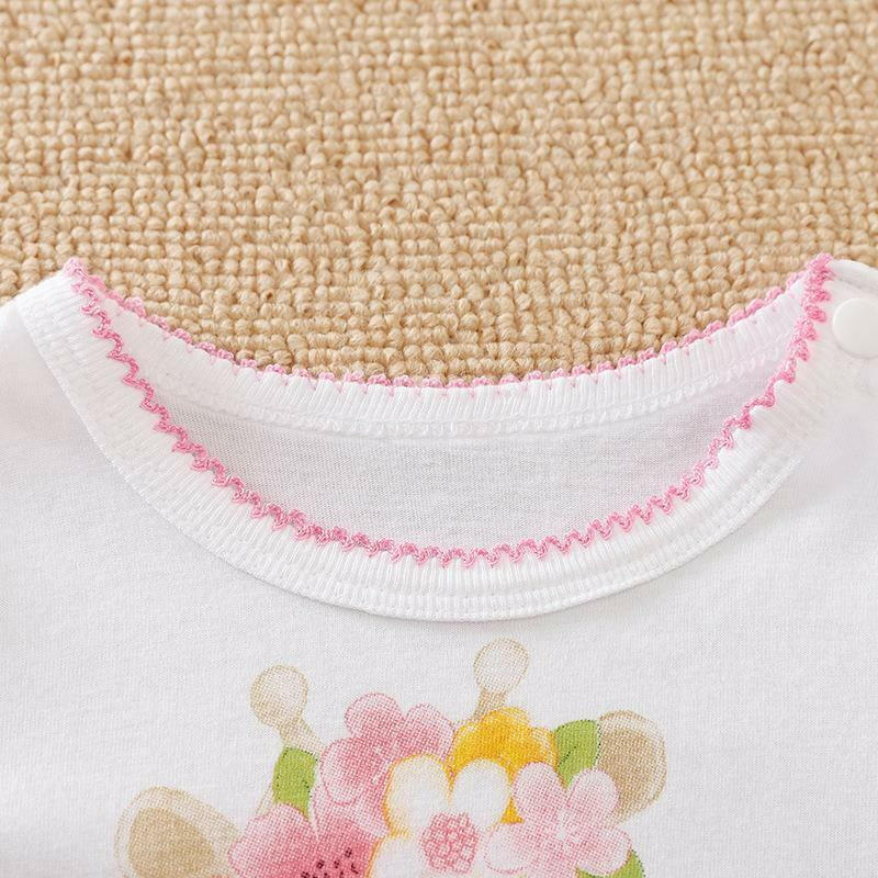 size newborn/0-3m/3-6m new baby coverall flower giraffe & zebra baby romper - MARIGOLD 