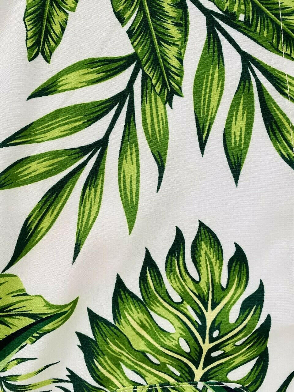 4-5 years new boys shirt green palm & tropical flower print shirt - MARIGOLD 