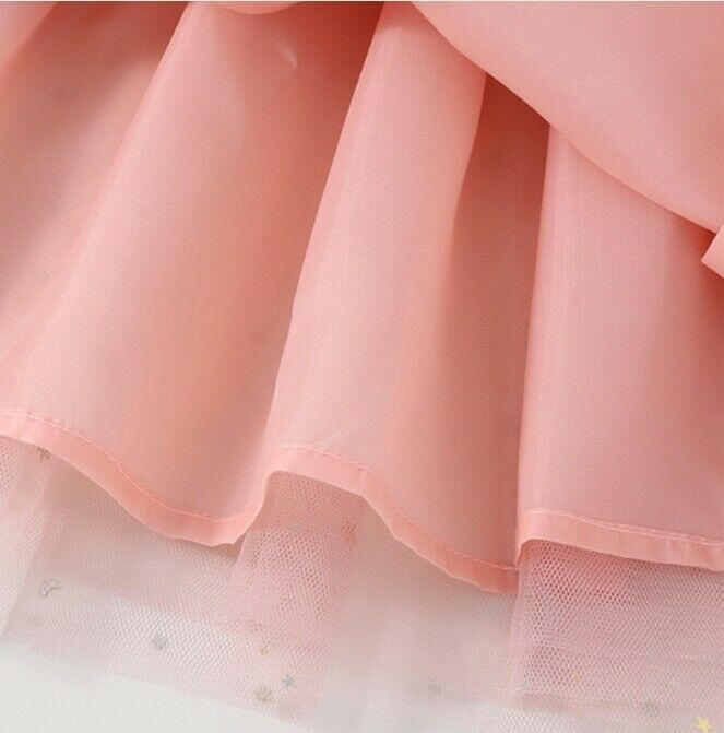 New Gold Star & Moon Sprinkle Pink Tulle Skirt Girls Pink Tulle Skirt - MARIGOLD 