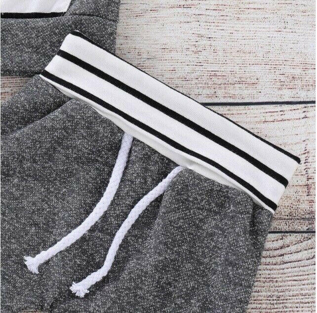 Baby Boys Clothing Dark Grey Stripe Hoodie and Pants Set - MARIGOLD 