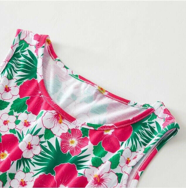 Womens Dress Size 10 AUS New Pink & White Hibiscus Floral Hi Low Womens Dress - MARIGOLD 