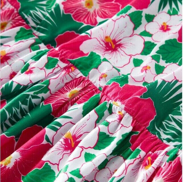 Womens Dress Size 10 AUS New Pink & White Hibiscus Floral Hi Low Womens Dress - MARIGOLD 