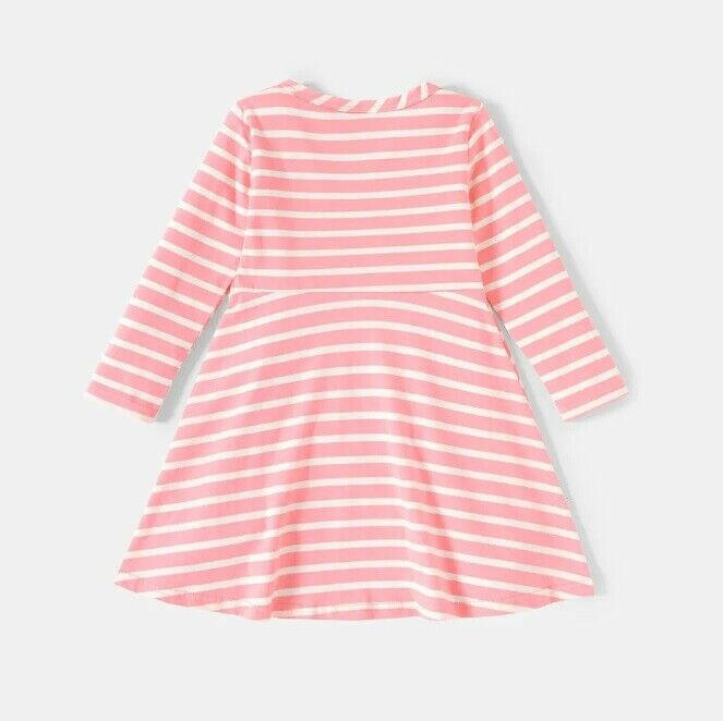 Paw patrol girls dress happy hugs pink stripe girls dress - MARIGOLD 