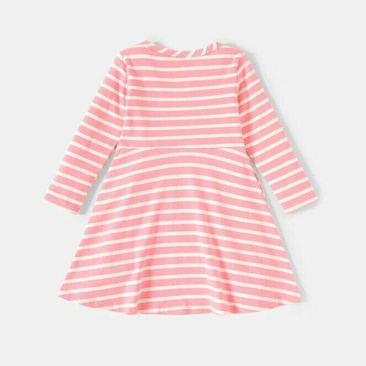 Paw patrol girls dress happy hugs pink stripe girls dress - MARIGOLD 