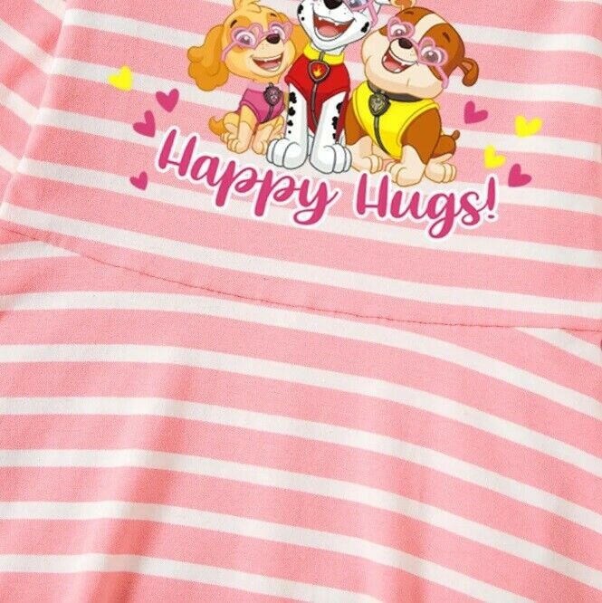 Paw patrol girls dress happy hugs pink stripe girls dress - MARIGOLD 