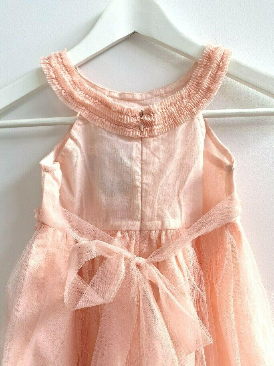 NEW Size 5 Years Girls Dress Pretty Pink Cleo neck Lace Girls Dress - MARIGOLD 