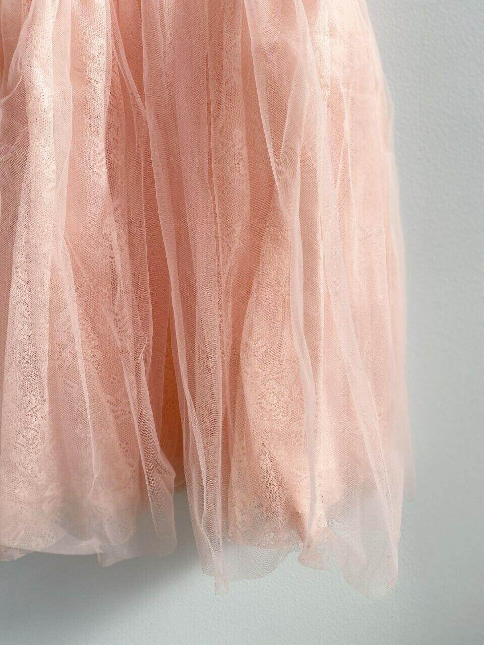size 1 year new girls dress pretty pink cleo neck lace girls dress party dress - MARIGOLD 